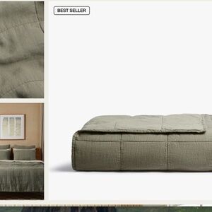 Linen Box Quilt Full/Queen Moss
